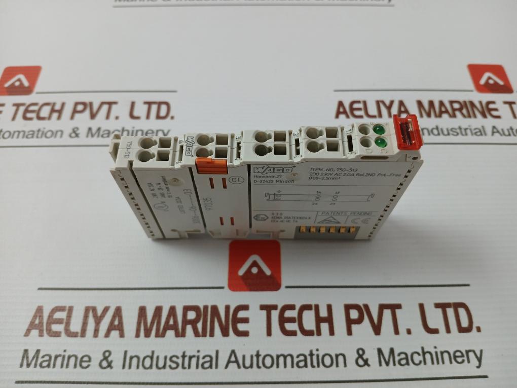 Wago-230Vac-2-0A-55C-0-08-2-5Mm2-Relay-Output-Module-750-513-210023-3