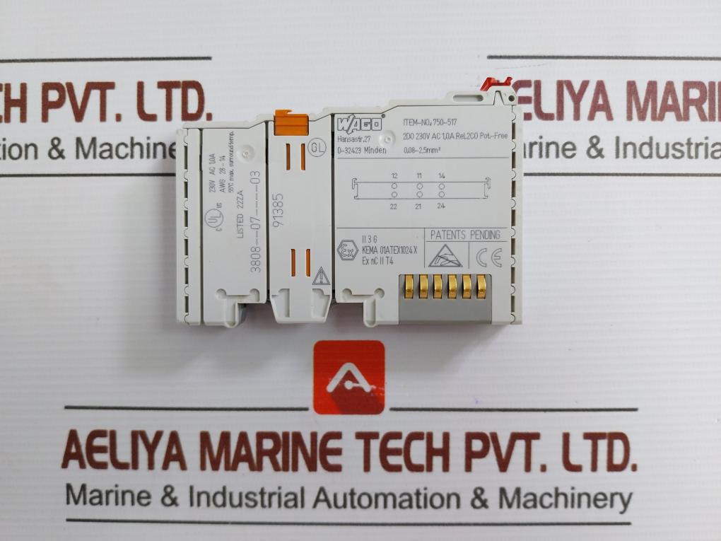 Wago-Relay-Output-Module-230v-Ac-10a-0-08-2-5mm2-91385-750-517-2