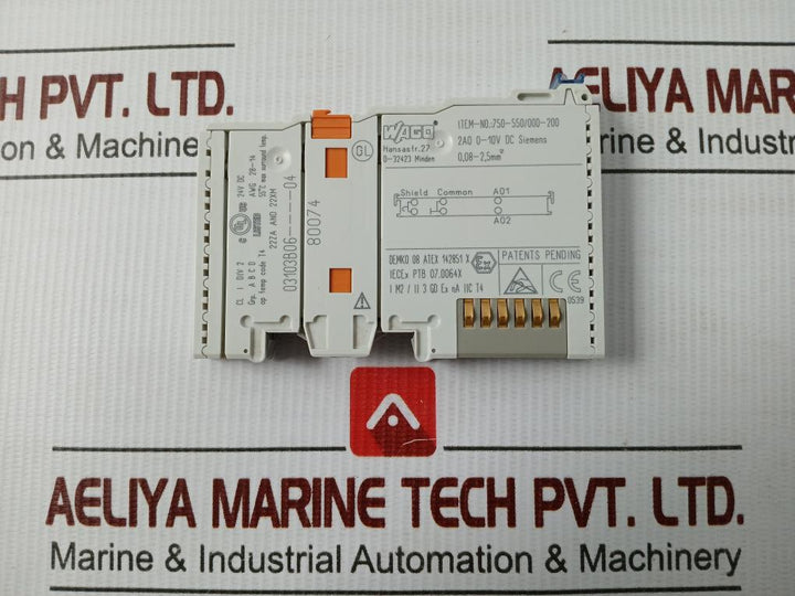 Wago 24V Dc Analogue Output Module 750-550/000-200