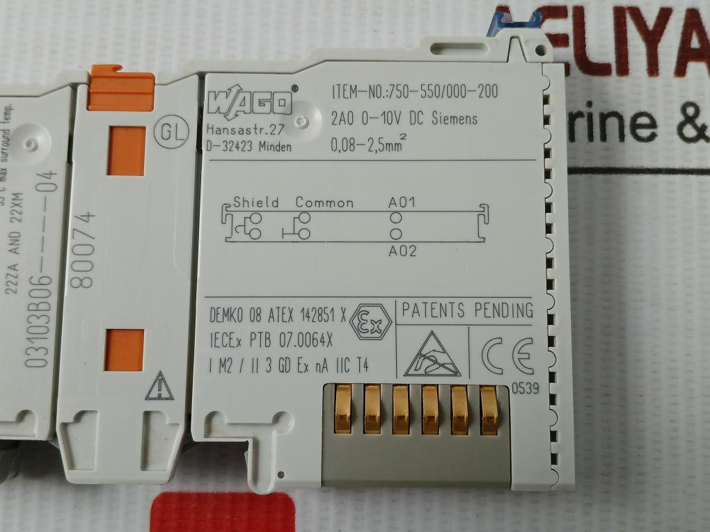 Wago 24V Dc Analogue Output Module 750-550/000-200