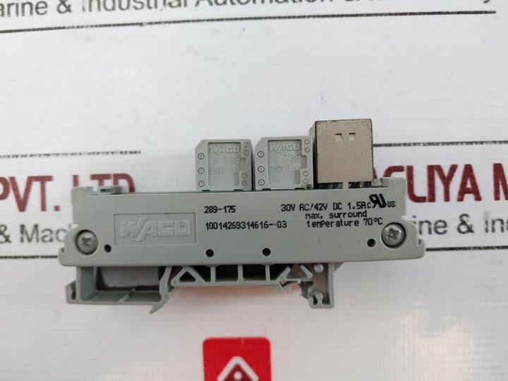Wago 289-175 Interface Module 30v Ac/42v Dc 1.5a 739