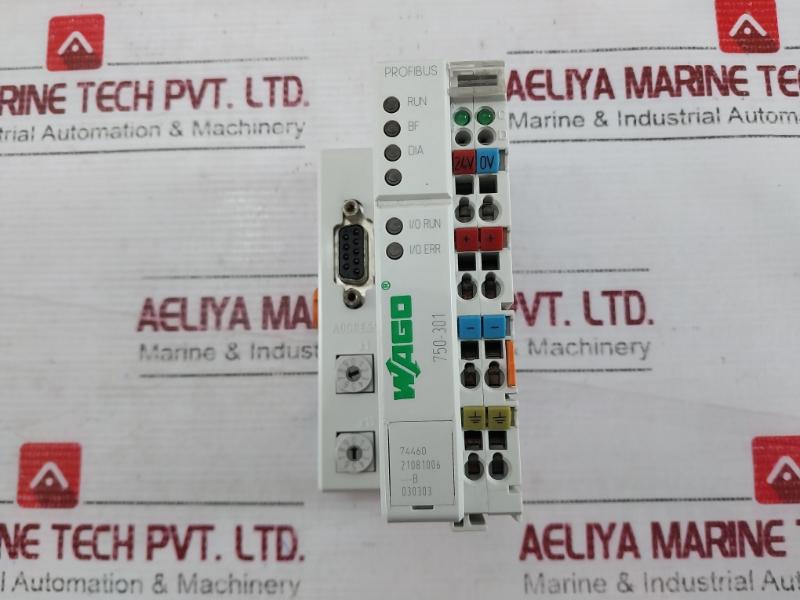 Wago 750-301 Fieldbus Coupler Profibus Dp Iecex Ptb 07.0064x 24v Dc