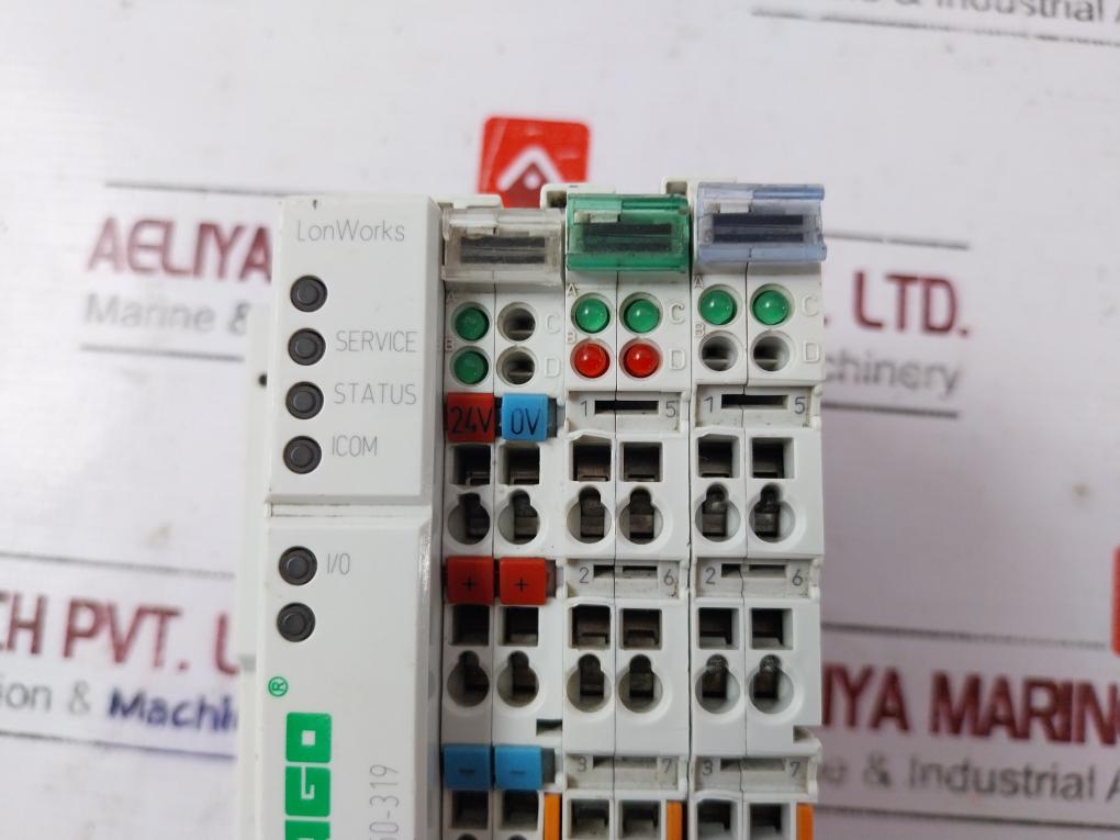 Wago 750-319 Fieldbus Coupler Lonwork 06080510 24V Dc T4A 49073A07
