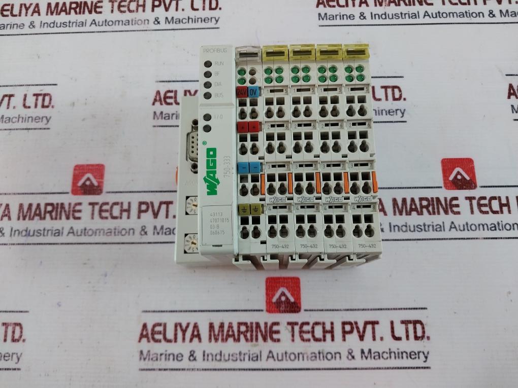 Wago 750-333 Fieldbus Coupler Profibus With 4-channel Digital Input 750-432