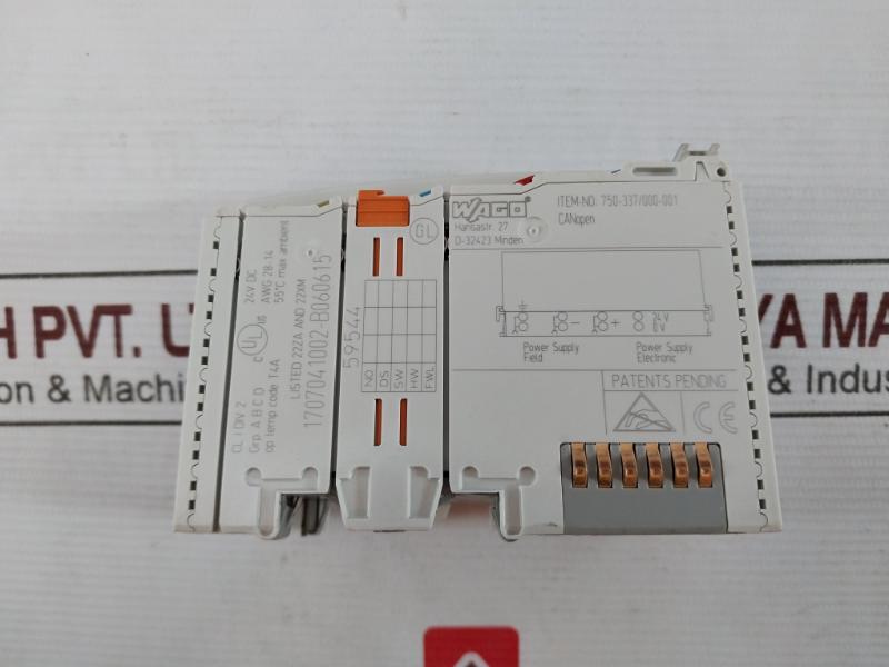 Wago 750-337/000-001 Fieldbus Coupler Module 24Vdc 55 C