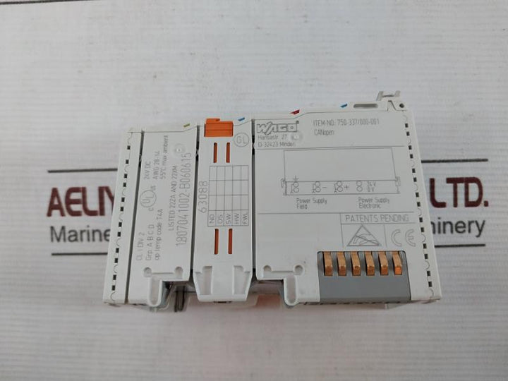 Wago 750-337/000-001 Fieldbus Coupler Module 24Vdc 55 C Awg 28-14