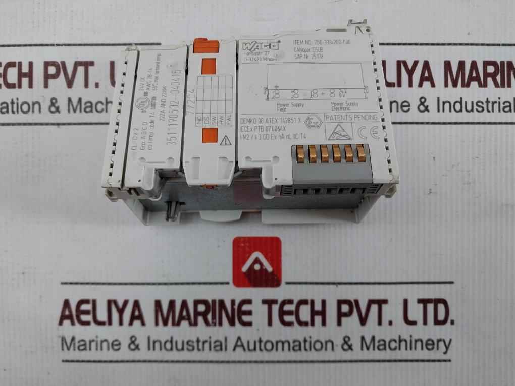 Wago 750-338/200-000 Fieldbus Coupler Canopen Dsub 24V Dc Awg 28-14
