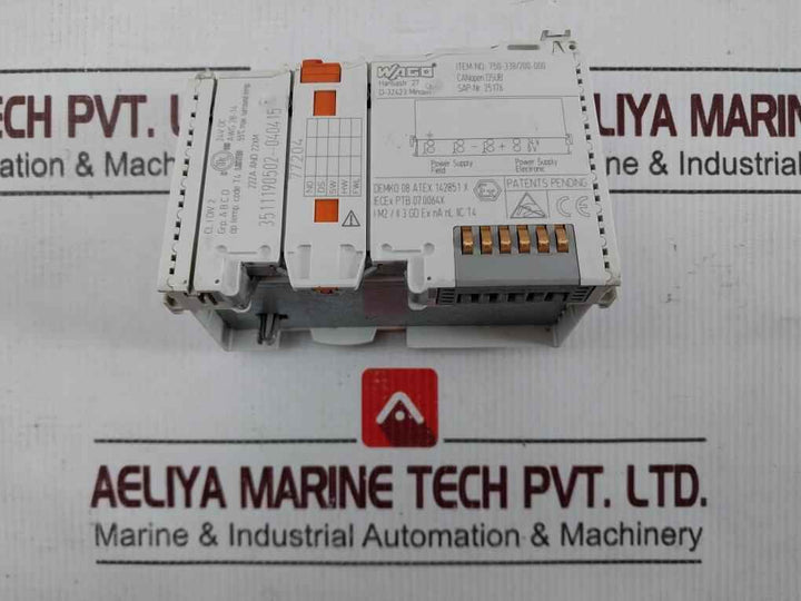 Wago 750-338/200-000 Fieldbus Coupler Canopen Dsub 24V Dc Awg 28-14