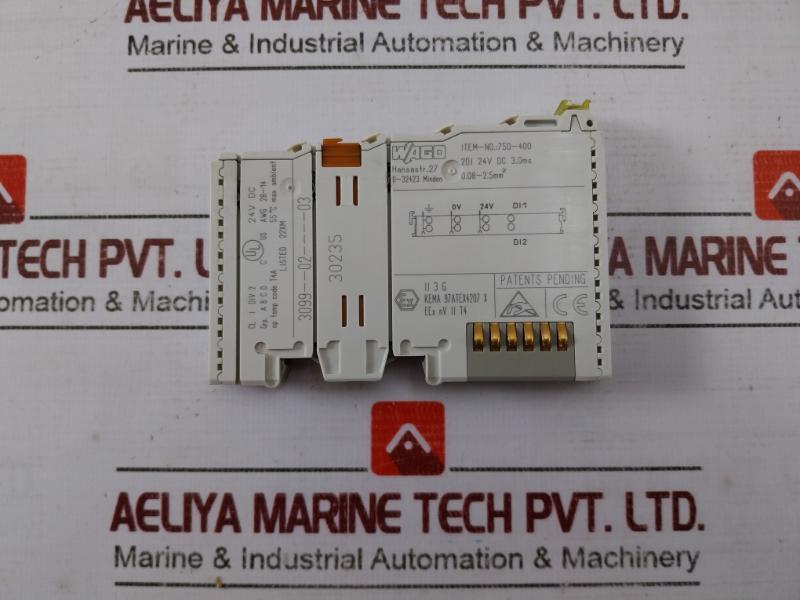 Wago 750-400 2-channel Digital Input Kema 97Atex4207 X 24V Dc