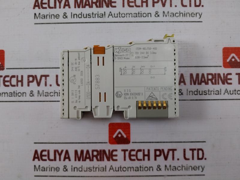 Wago 750-400 2 Channel Digital Input Module Awg 28-14 Kema 97Atex4207 X