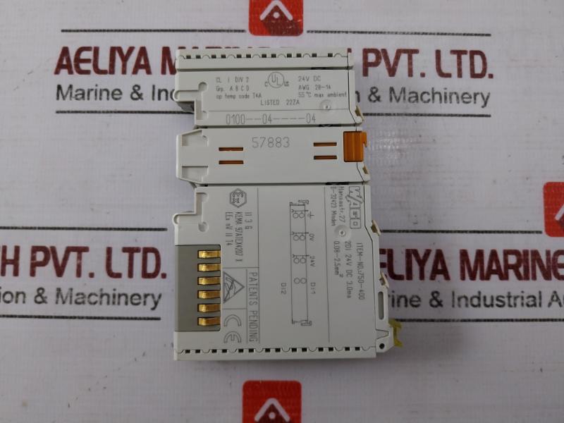 Wago 750-400 2 Channel Digital Input Module Awg 28-14 Kema 97Atex4207 X