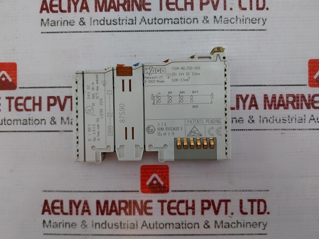 Wago 750-400 Digital Input Module 2Di 24V Dc 3.0Ms Awg 28-14