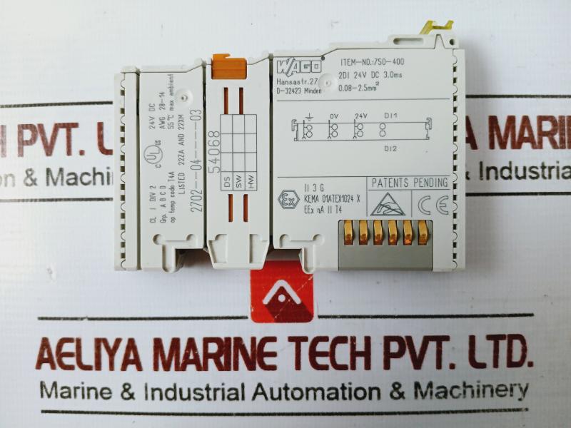 Wago 750-400 Digital Input Module 2Di 24V Dc 3.0Ms