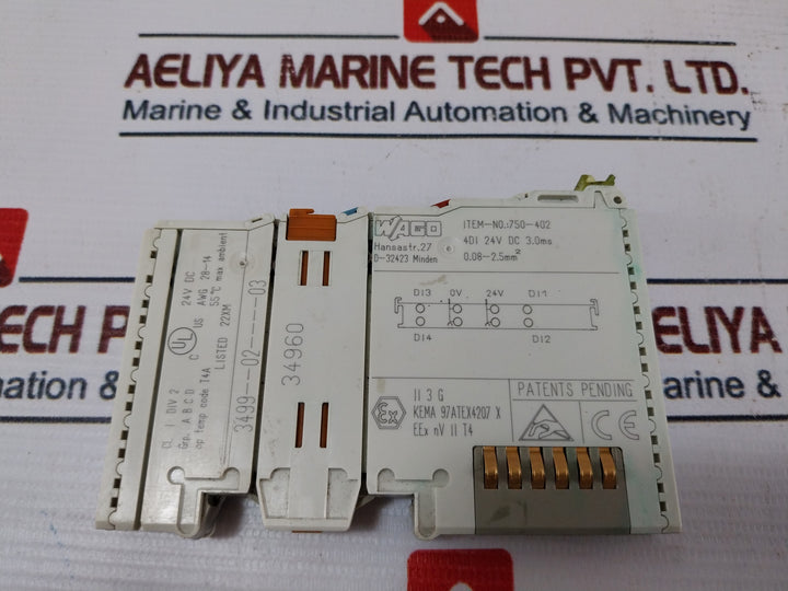 Wago 750-402 Digital Input Module Awg 28-14