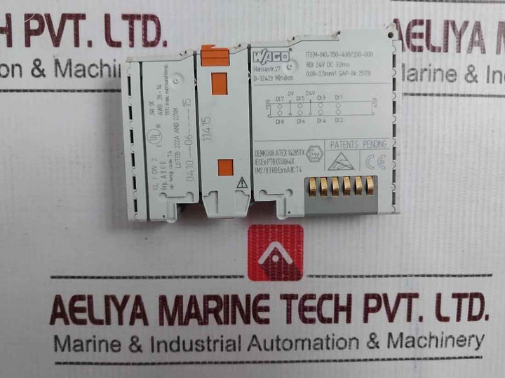 Wago 750-430/200-000 Digital Input Module 55C 24V Dc
