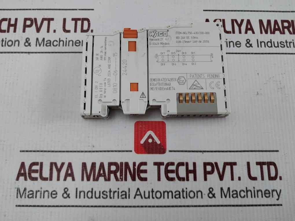 Wago 750-430/200-000 Input Module 24V Dc Awg 28-14