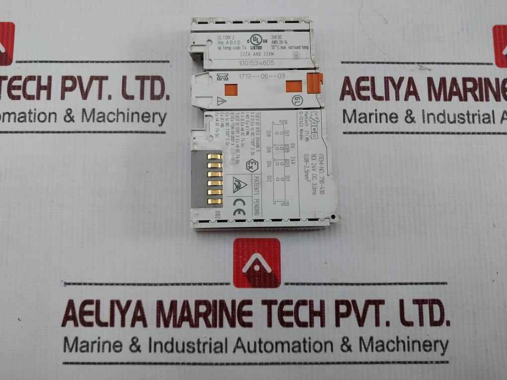 Wago 750-430 Digital Input Module 8di 24v Dc 3.0ms 0.08–2.5mm²