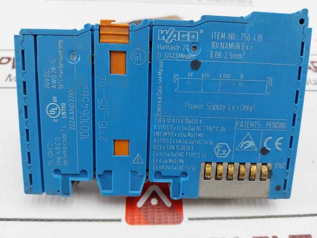 Wago 750-435 Digital Input Module 24vdc 55c 5mm2