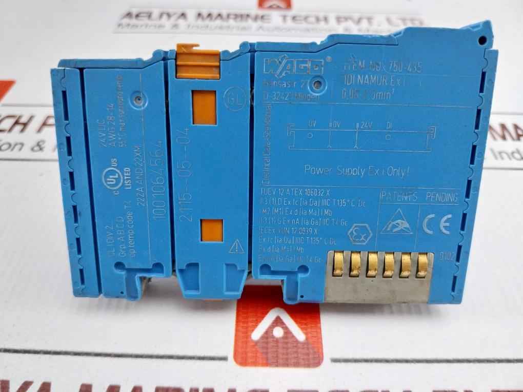 Wago 750-435 Digital Input Module 24vdc 55c 5mm2