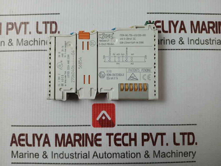 Wago 750-453/200-000 Analog Input Module 24V Dc