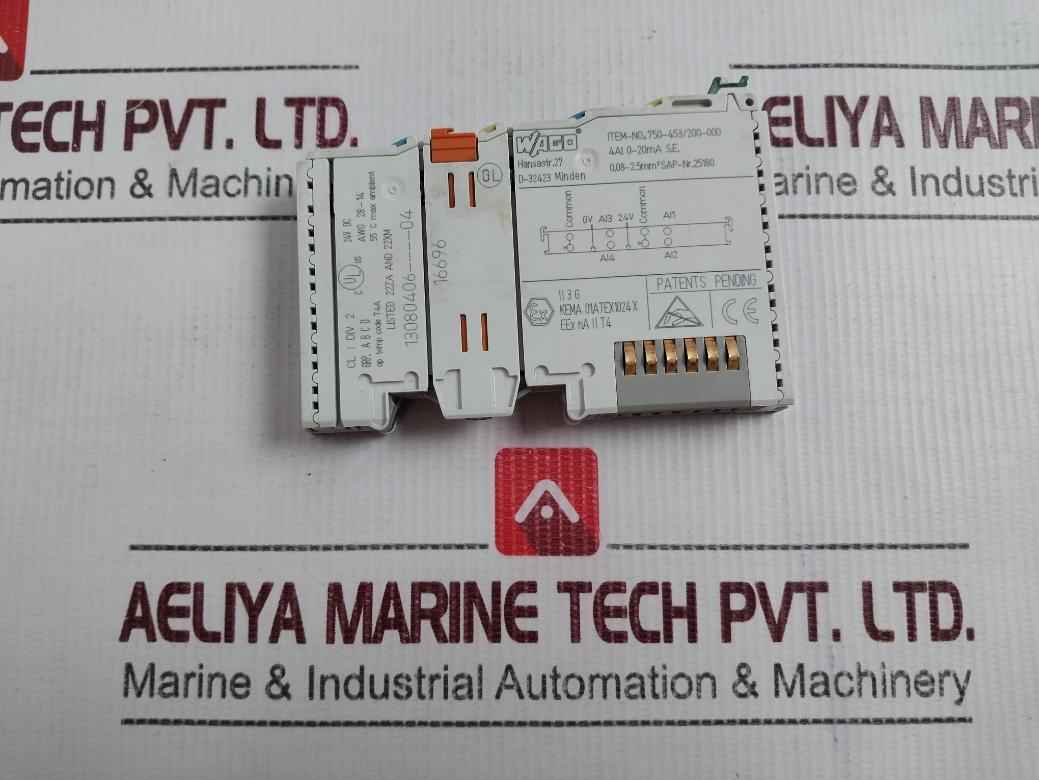 Wago 750-453/200-000 Analog Input Module 24V Dc/Awg 28-14