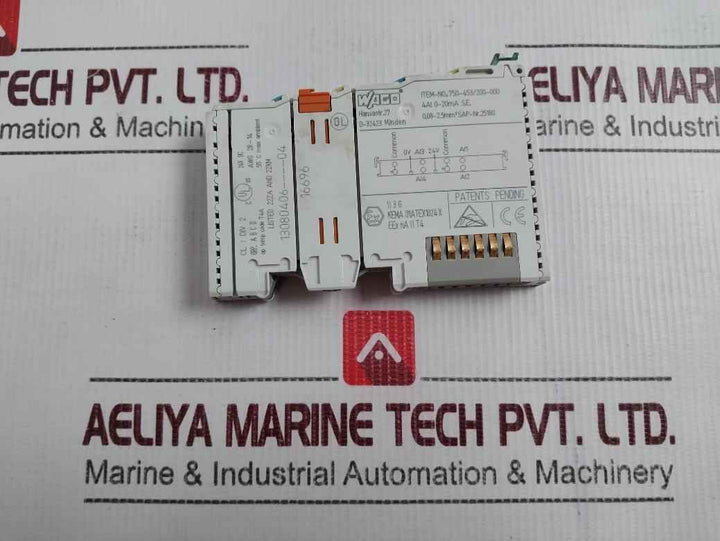 Wago 750-453/200-000 Analog Input Module 24V Dc/Awg 28-14