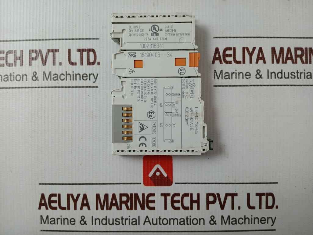 Wago 750-455 4-channel Analog Input Module 24V Dc-awg 28-14