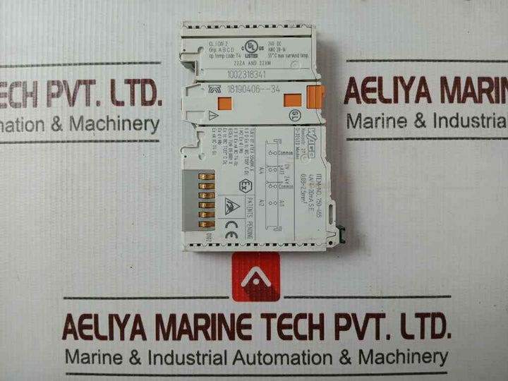 Wago 750-455 4-channel Analog Input Module 24V Dc-awg 28-14