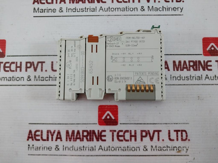 Wago 750-461 2-channel Analog Input Module Awg 28-14 24V Dc 0.08-2.5Mm2