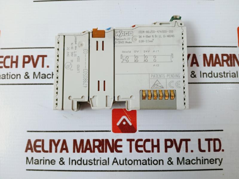 Wago 750-474/000-200 Analog Input Module 24Vdc Awg 28-14