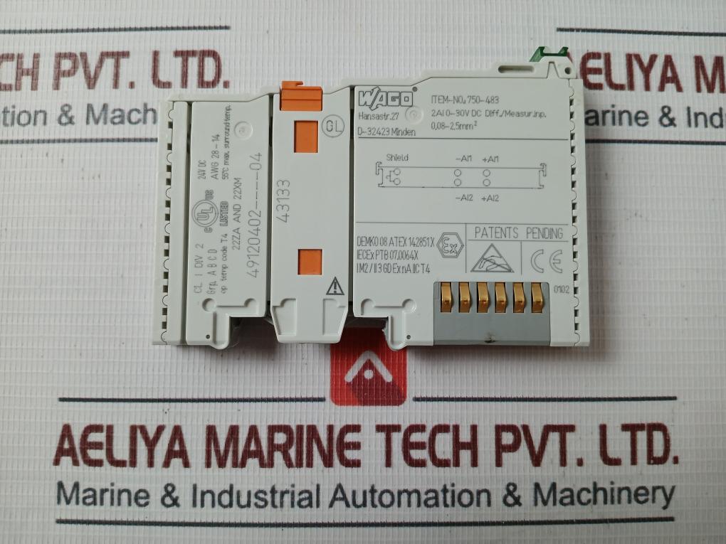 Wago 750-483 Analog I/O Module 0–30V Dc Awg 28–14