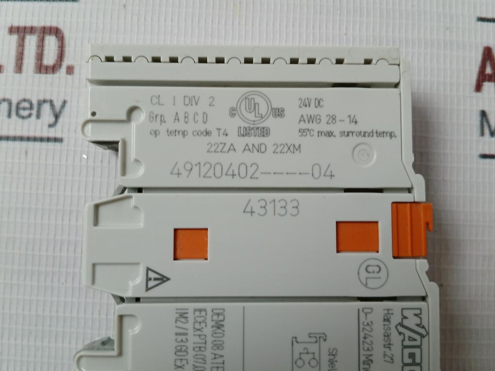 Wago 750-483 Analog I/O Module 0–30V Dc Awg 28–14