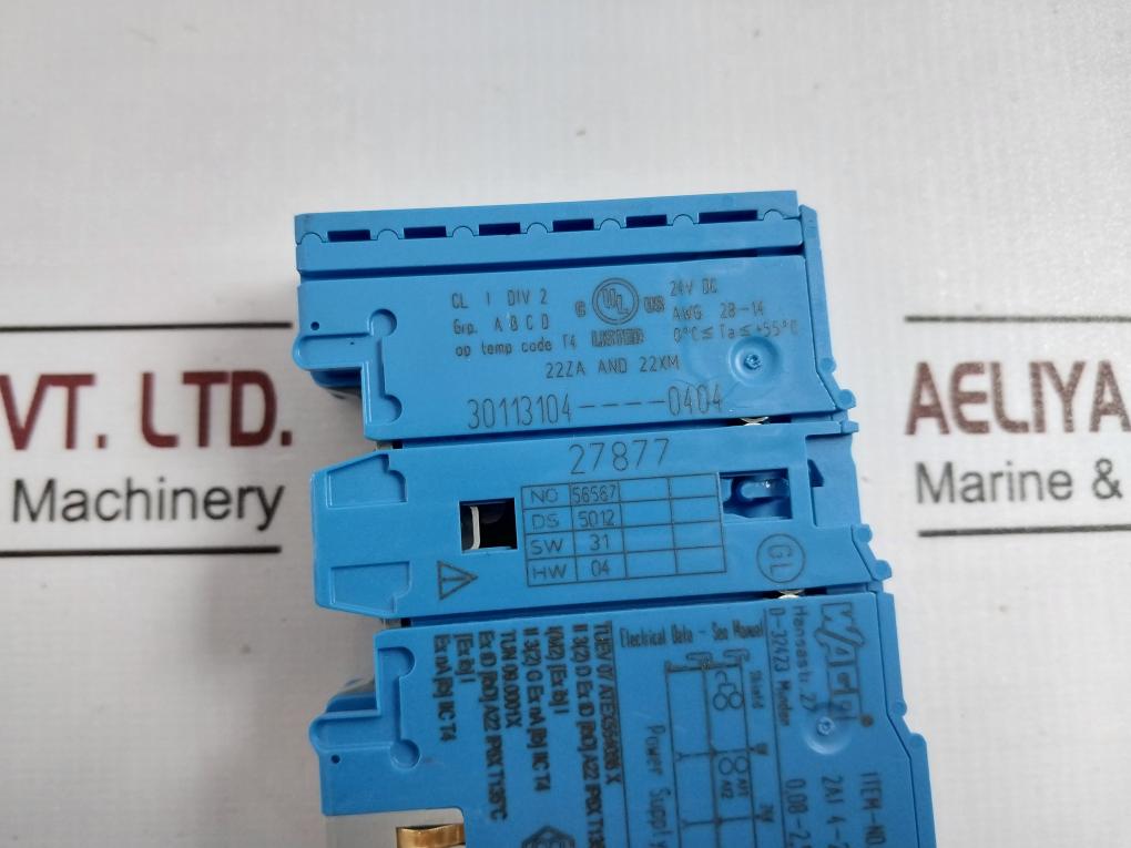 Wago 750-485 2-channel Analog Input Module 4-20Ma 0,08-2.5Mm2 24Vdc 0 C Ta +55 C