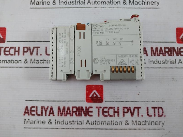 Wago 750-501 2-channel Digital Input 2do 24v Dc 0.5a 55c Max Ambient Kema