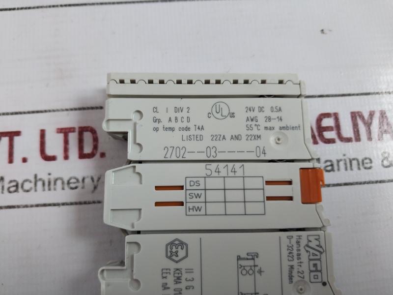 Wago 750-501 2-channel Digital Output Module 24V Dc 0.5A Awg 28-14 57 4772202