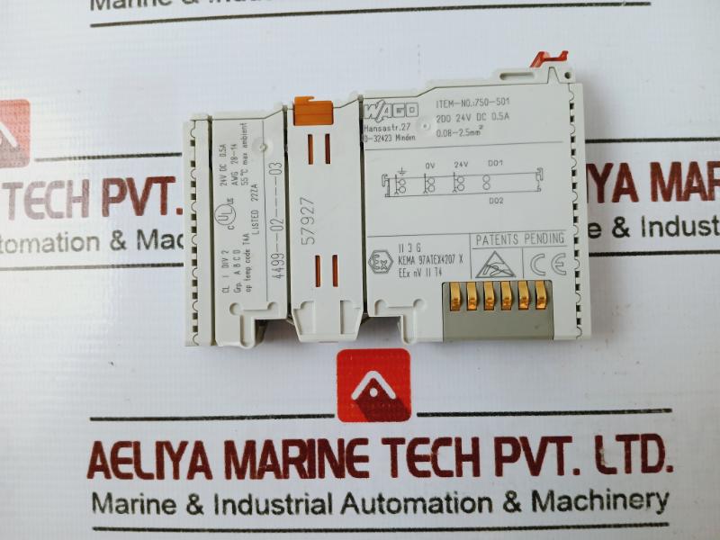 Wago 750-501 Digital Output Module 24Vdc 0.5A 59377 Awg 28-14