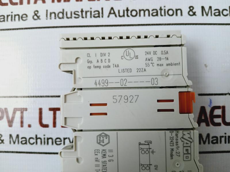 Wago 750-501 Digital Output Module 24Vdc 0.5A 59377 Awg 28-14