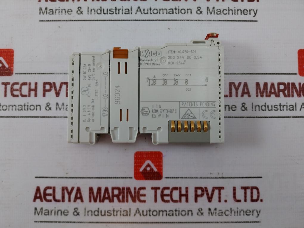 Wago 750-501 Digital Output Module Kema 97Atex4207 X 2Do 24V Dc 0.5A