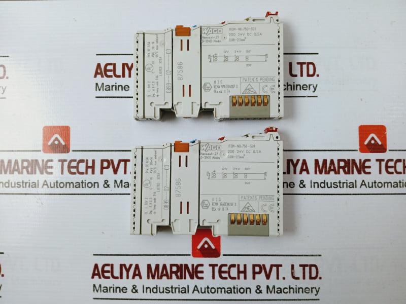 Wago 750-501 Plc Digital Output Module 2-channel 2Do 24V Dc 0.5A