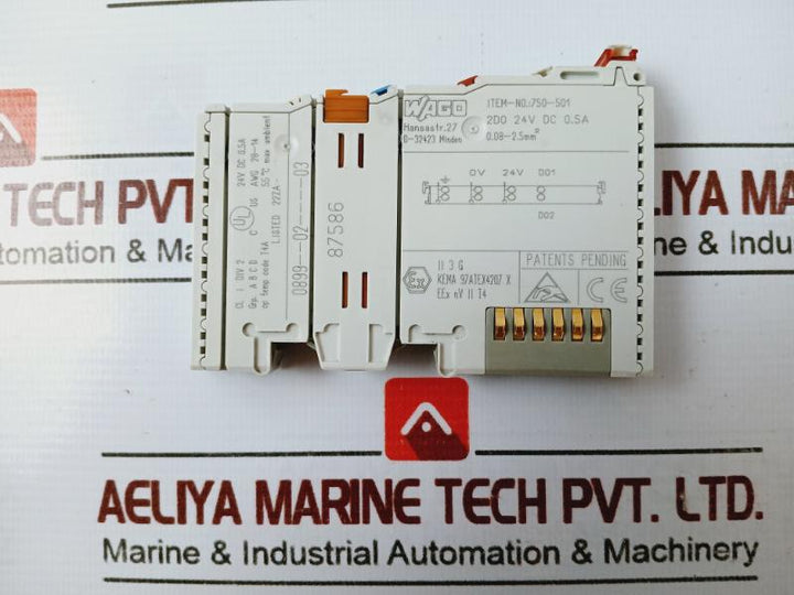 Wago 750-501 Plc Digital Output Module 2-channel 2Do 24V Dc 0.5A
