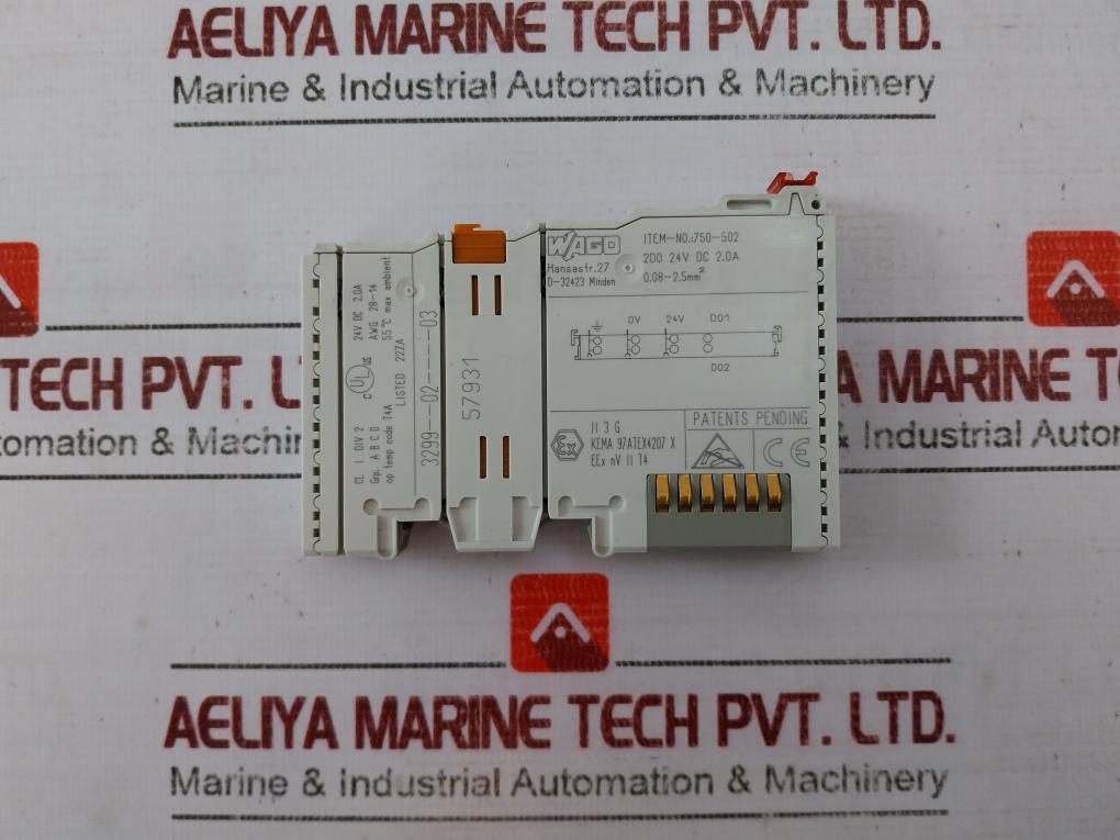 Wago 750-502 2-channel Digital Output Module 24V Dc 2.0A Awg 28-14