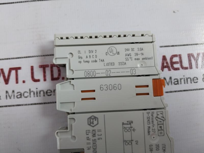 Wago 750-502 2-channel Digital Output Module Awg 28-14 24V Dc 2.0A 7855800