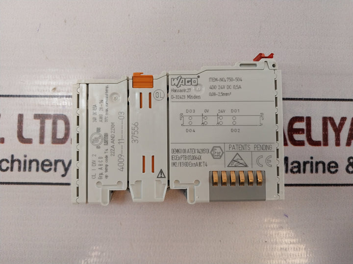 Wago 750-504 Digital Output Module 24V Dc 0.5A 78 6166509 T4