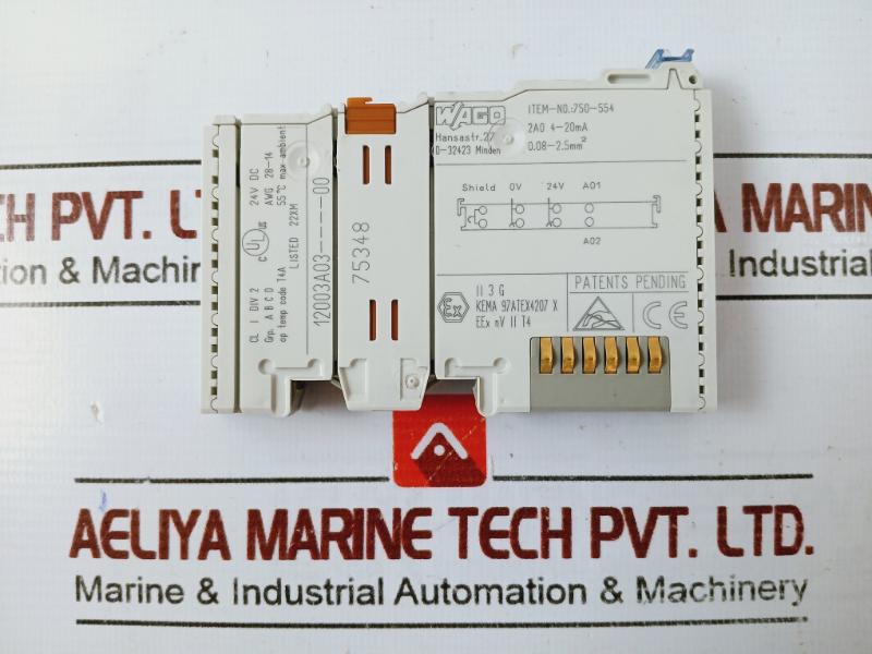 Wago 750-554 Analog Output Module 24Vdc 4-20Ma 75348