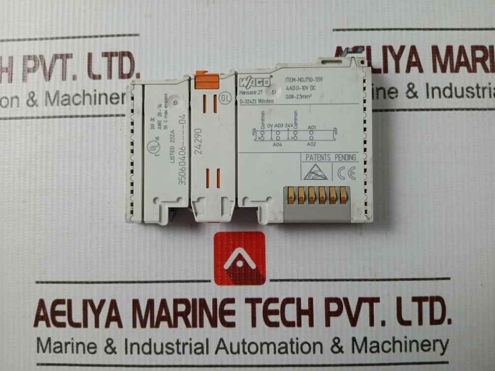 Wago 750-559 4-channel Analog Output 24V Dc 4Ao 0-10V Dc