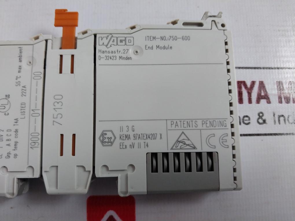 Wago 750-600 End Module For I/O System Kema 97Atex4207 X