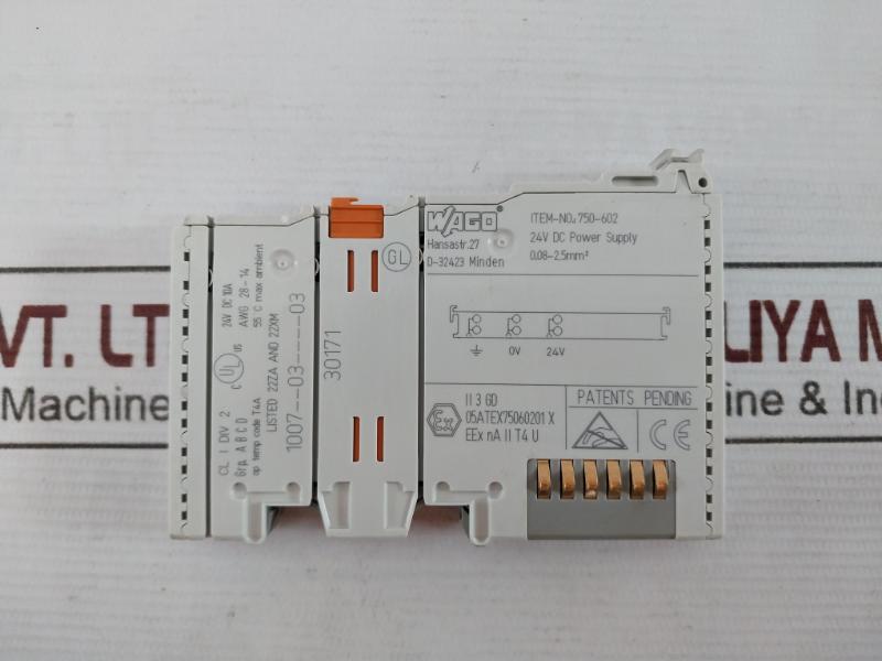 Wago 750-602 Power Supply 24Vdc 10A 0.08-2.5Mm2 55 C