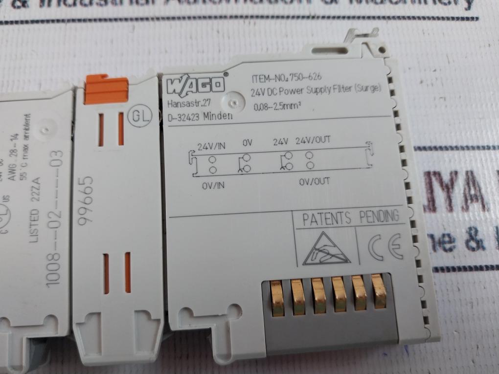 Wago 750-626 Power Supply Filter 24Vdc