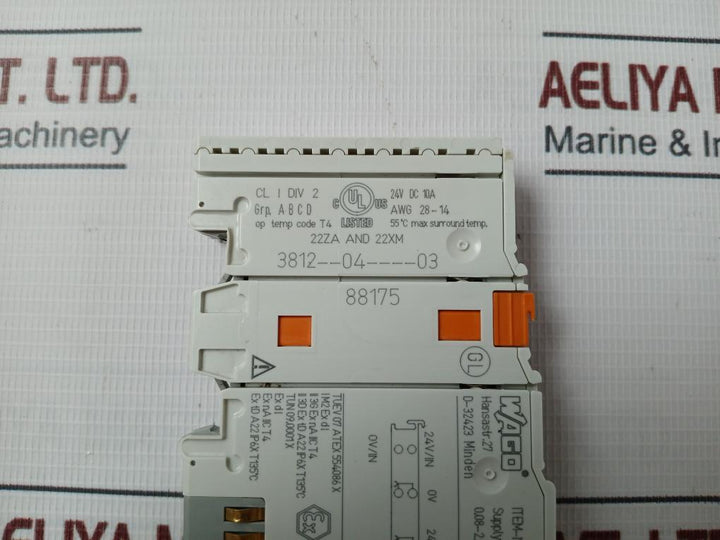Wago 750-626 Surge Supply Filter Module 24V Dc 10A 22Za 22Xm