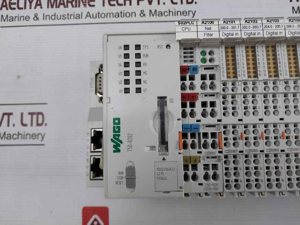 Wago 750-8202 Compact Plc Unit For I/O System 750-626/020-000 750-453 750-460